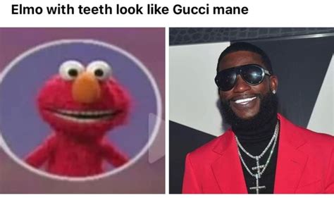 elmo with teeth Gucci Mane